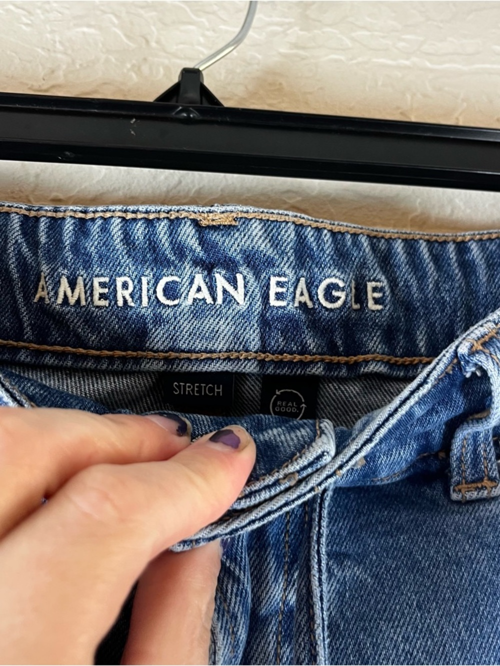 American Eagle Stretch Barrel Jeans in Indigo Abyss - Picture 13 of 15